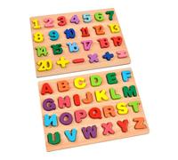 ZEPFJHE Lettere Legno Colorate Blocchi Giocattolo Set 26 per Bambini con 3 Giocattoli per Bambini in età Prescolare Educativo Giocattolo