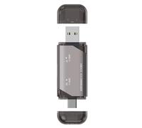 ZEPFJHE Lettore di schede di memoria USB tipo C 312 MB/s UHSII, design a doppio slot per telefoni portatili, lettori di schede PC per computer portatili e tablet