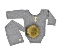 ZEPFJHE Lovely Accesorios Picture Outfits Long Tail Hat and Pagliaccetto Body Ragazzo/Ragazza Costume per Baby Photo Studi