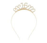 ZEPFJHE Lussuoso cerchietto per capelli luminoso, 16 pezzi, resistente, per feste di compleanno, elegante concorso, con strass