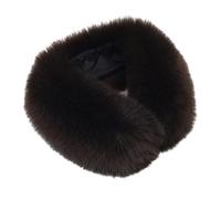 ZEPFJHE Lussuoso scaldacollo in pelliccia artificiale per l'inverno morbida sciarpa termica alla moda collo avvolgere per corsa ciclismo, Caff, M