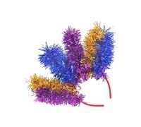 ZEPFJHE Mardi Gras Fascia Tinsel Ghirlande Flapper Copricapo Per Festa in Maschera Oversize Tinsel Fascia Colorata Accessorio Per Capelli