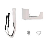 ZEPFJHE Mezza custodia in pelle per XM5 protezione fotocamera con cinghie da polso e design di facile accesso, Bianco sporco, Set Bagagli