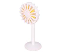 ZEPFJHE Miniatura case delle bambole ventilatore da pavimento statuetta per gli amanti di decorazioni estetiche antiche e distintive case delle bambole ventilatore da pavimento mobili in legno