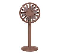 ZEPFJHE Miniatura case delle bambole ventilatore da pavimento statuetta per gli amanti di decorazioni estetiche antiche e distintive case delle bambole ventilatore da pavimento mobili in legno