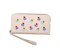 ZEPFJHE Moda Donne Portafoglio Lungo Signore Borsa Telefono Portafogli Borse per Ragazze PU Titolare Della Carta Della Signora Borsa Da Polso, bianco