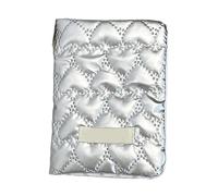 ZEPFJHE Moda Stile Coreano Passaporti Coperture per le Donne con Fiocchi Decoratio Viaggio Documenti Storage Organizzato Archi Disegni Porta Carta, Argento, Love, Bellezza di massa