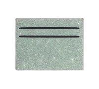 ZEPFJHE Moderno porta carte di credito in pelle PU portafoglio compatto per conservare le tue carte al sicuro per il business essenziale uso quotidiano pratico organizer in pelle PU, Verde Glitter