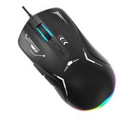 ZEPFJHE Mouse da gioco con filo a LED retroilluminato a spettro LED Mouse ergonomico programmabile 3200DPI mouse regolabile per PC Gamers
