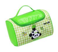 ZEPFJHE Multi Layer Viaggio Cosmetico Sacchetto di Immagazzinaggio Impermeabile Materiali PU Bella Cartoon Trucco Organizzatori con Cinghia Da Mano Cartoon Blocco Colore Sacchetto di Trucco