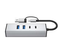 ZEPFJHE Multi Port USB 3.2 Adattatore 10Gbps per Dispositivi Tipo C Console Gioco Caste con Console per Smartphone