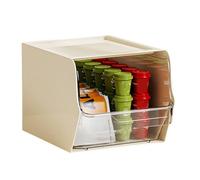 ZEPFJHE Multifunzionale PP Bustina di tè Mensola Finestra Trasparente Disegni Impilabili Desktop O Wall Storage Per Ufficio Snack E Caffè Montaggio A Parete Organizzatori Da Cucina Per Snack