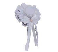 ZEPFJHE Nastro Bowknot Velo Piccolo Cappello Con Fermaglio Per Capelli Moda Copricapo Donne Adolescenti Archi di Halloween Mascherate Festa Copricapo Elegante Accessorio