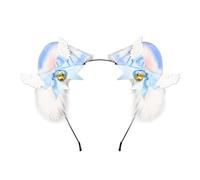 ZEPFJHE Orecchie Delle Volpi Lupi Capi Testa Gatti Coda Morbida Per Peluche Regolabile Natalizio Costumi Da Festa Halloween Accessori Festumi Orecchie Testa