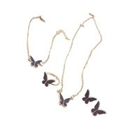 ZEPFJHE Orecchini Per Braccialette La Collana A Sospensione Farfalla Donne Che Cercano Migliorare La Collana Minimalista Le Donne