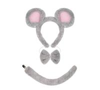 ZEPFJHE Orecchio Fascia Coda Tutus Gonna Bowtie Costume Set Bambini Ragazza Halloween Cosplay Partito Puntelli 1/3/4Pcs Animal Cosplay