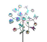 ZEPFJHE Ornamento mulino a vento resistente alle intemperie per uso esterno con rotazione regolare nel vento retrò decorazione erba mulino a vento