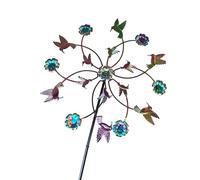 ZEPFJHE Ornamento mulino a vento resistente alle intemperie per uso esterno con rotazione regolare nel vento retrò decorazione erba mulino a vento