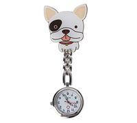 ZEPFJHE Orologio da infermiera con clip a forma di cucciolo di cartone animato, da donna