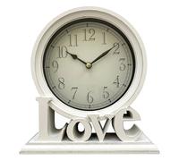 ZEPFJHE Orologio da scrivania alla moda con lettera d'amore per camera da letto, funzionamento silenzioso, funzionamento a batteria, senza ticchettio, comodino elegante