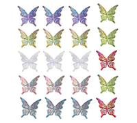 ZEPFJHE Pacchetto 20 Perle A Farfalla Colorate per La Produzione Gioielli E Progetti Artigianali Distanziali per Le Collane Braccialetti Acrilico Distanziatore
