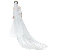 ZEPFJHE Pearle Artificiali Decors Cathedral Bridal Veil With Hair Comb 1 Strato Velio Da Sposa Elegante CERIMONIO DELLA CERIONI MATURA ACCESSIONI DELLE