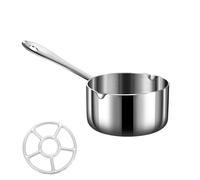 ZEPFJHE Pentola essenziale da cucina compatta con design ergonomico, perfetta per salse e preparazioni di cottura delicate, pentole in acciaio antiruggine da campeggio