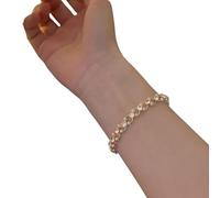 ZEPFJHE Perle Eleganti Cranica Semplice Catena In Lega Bracciale In Lega Gioielli A Catena Regolabile Perfetti Dichiarazione Alla Gioielli Alla