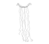 ZEPFJHE Pettine per capelli semplice da sposa con perle accessori per capelli con perle nappe fascia per capelli da donna decorazione gioielli copricapo