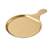 ZEPFJHE Piatto rotondo quadrato multiuso in acciaio inossidabile per presentazione bistecca snack servire barbecue festa lavabile in lavastoviglie Design portatile piatto quadrato antipasto