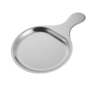 ZEPFJHE Piatto rotondo quadrato multiuso in acciaio inossidabile per presentazione bistecca snack servire barbecue festa lavabile in lavastoviglie Design portatile piatto quadrato antipasto