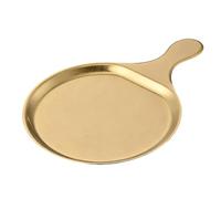 ZEPFJHE Piatto rotondo quadrato multiuso in acciaio inossidabile per presentazione bistecca snack servire barbecue festa lavabile in lavastoviglie Design portatile piatto quadrato antipasto