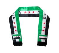 ZEPFJHE Popolare bandiera nazionale siriana sciarpa tre stelle bandiere siria raso fascia tema eventi puntelli sfilate raccolta accessori festa nazionale celebrazione puntelli, tre stelle, Taglia