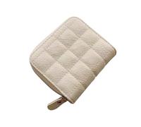 ZEPFJHE Portafoglio corto alla moda portatile portamonete e porta carte con scomparti multipli per studenti e minimalisti, Bianco sporco