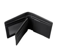 ZEPFJHE Portafoglio da uomo con tecnologia di blocco avanzata Tri Fold per protezioni antifurto, pratico design compatto in PU, portafoglio sicuro da viaggio, Nero