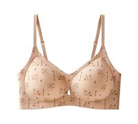 ZEPFJHE Profondi V Reggiseni per le Donne Nessuno Ferretto Bralette Senza Cuciture per Le Donne con Reggiseni Da Donna Sostegno Tshirt Reggiseno Nessuno Ferretto, Ricchezza prospera, XL