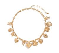 ZEPFJHE Punk Styles Regolabile Cuore Fascino Elegante Collana Accessorio Per Le Donne Alla Moda Gioielli Regali Punk Rock Gioielli Per Le Donne, Misura unica, come descritto, come descritto