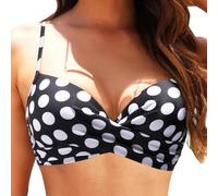 ZEPFJHE Reggiseno da donna senza schienale elegante Twist Front Swim Top Costumi da bagno Push Up Beach Top Donna Twist Front Swim Elegante Push Up Costumi da bagno