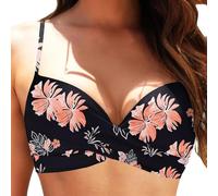 ZEPFJHE Reggiseno da donna senza schienale elegante Twist Front Swim Top Costumi da bagno Push Up Beach Top Donna Twist Front Swim Elegante Push Up Costumi da bagno