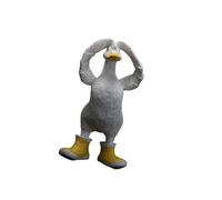 ZEPFJHE Resine Divertenti Anatra Con Piovosità Per Sculture Stivale Statua Animale Ornamento Per Migliorare Giardino E Le Ambientazioni Interne Duck Duck Model