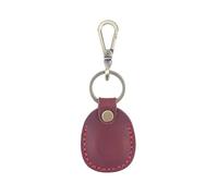ZEPFJHE Robusti sacchetti portachiavi in pelle PU con slot multistrato accessorio per uso quotidiano professionale e studente, Rosso vinaccia, M
