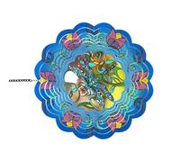 ZEPFJHE Rustproof Winds Chimes Spinner Opera d'arte dettagliata Ornamento da appendere all'aperto per portico case vacanze decorazione facile da pulire ferro con ciondoli simbolici