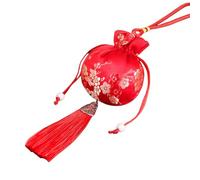 ZEPFJHE Sacchetti con coulisse Borsa cinese Bustina vuota ricamata portamonete con nappe per ciondolo auto e decorazione domestica Coulisse Bustina cinese Piccola borsa da cambiamento ricamata vuota