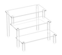 ZEPFJHE Scaffalatura acrilica a più livelli robusta per esposizione di oggetti da collezione e vetrina decorativa a più livelli per gioielli
