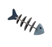 ZEPFJHE Scaffale da parete a forma di pesce blu invecchiato, stile rustico, in legno, organizer galleggiante, libreria, per corridoio, bagno, camera da letto, stile mediterraneo, arte da parete