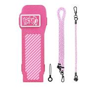 ZEPFJHE Scatola di immagazzinaggio Custodia rigida per Pocket 3 Camera Protettiva Portatile Shell Borsa Pelle Accessori Estesi Custodia Protettiva, Rosso rosato