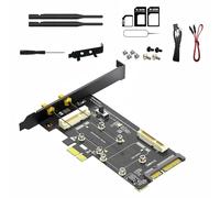 ZEPFJHE Scheda adattatore 2 in 1 PCIE a MSATA SATA3 per connessione al computer e convertitore di disco solido per laptop efficiente di espansione
