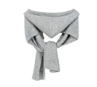 ZEPFJHE Scialle caldo in maglia con cappuccio invernale, sciarpa alla moda con cappuccio, accessori per il collo, per ufficio, donna, ragazza, avvolgicolli quotidiani, sciarpa alla moda, Grigio chiaro