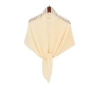 ZEPFJHE Scialle triangolare con motivo a romboidali traforati, con design all'uncinetto, ideale per donne tempo libero e occasioni formali, R, M