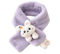 ZEPFJHE Sciarpa a forma di cartone animato All-match sciarpa pelosa del bambino sciarpa invernale calda spessa casual colore abbinato P sciarpe morbide, Viola, M